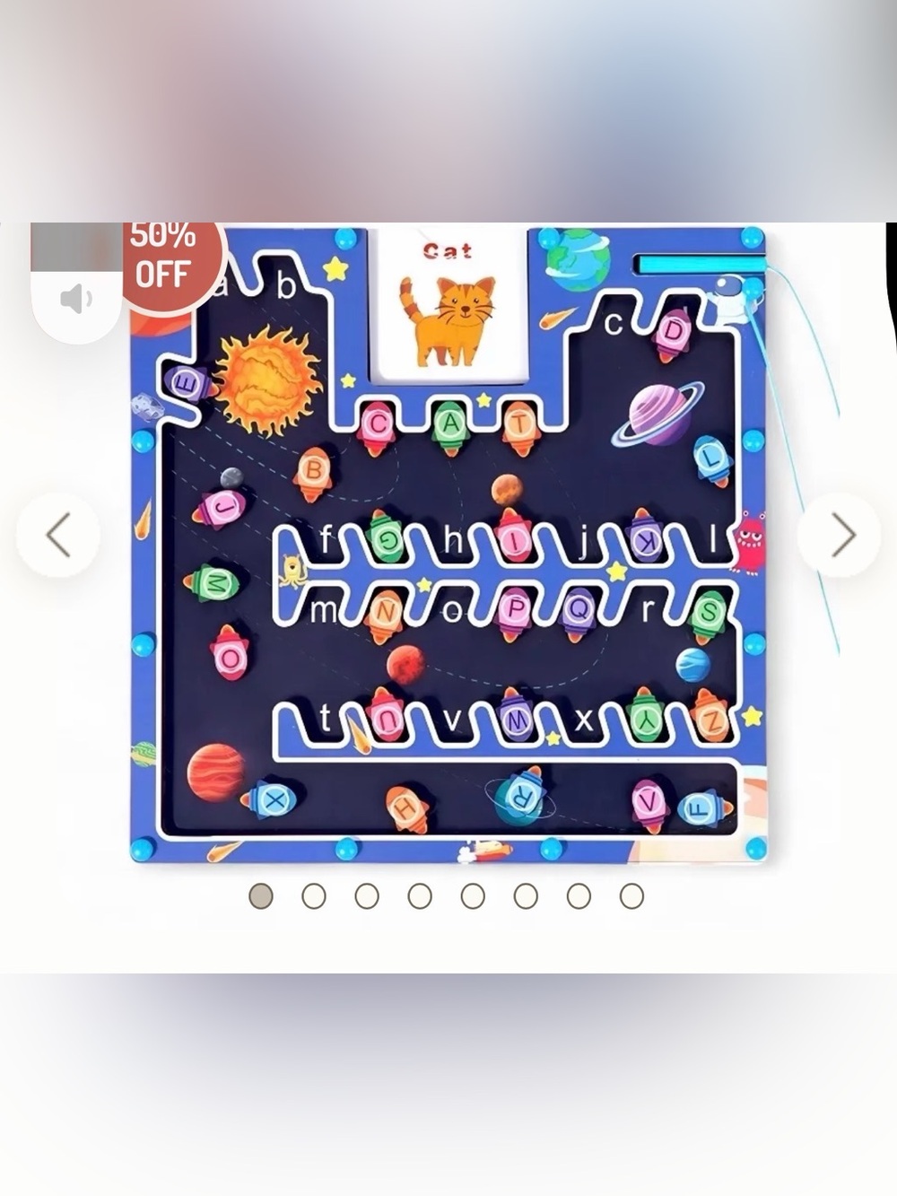 Kids Alphabet Learning Game Board Multicolor